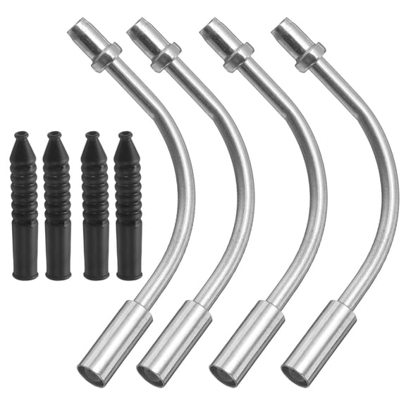Uxcell 2set Bike Brake Noodle Cable Kit Aluminum Bicycle V Brake Pipe with Rubber Boot for Mountain MTB Bikes Cycling Cable Housing, Silver