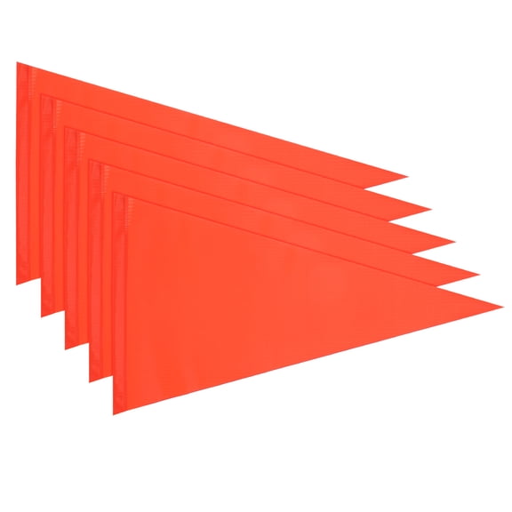 Uxcell Bike Flags Replacement, 17 x 8.6 Inch Triangle Waterproof Bicycle Safety Flag Warning Signs Red 5 Pack