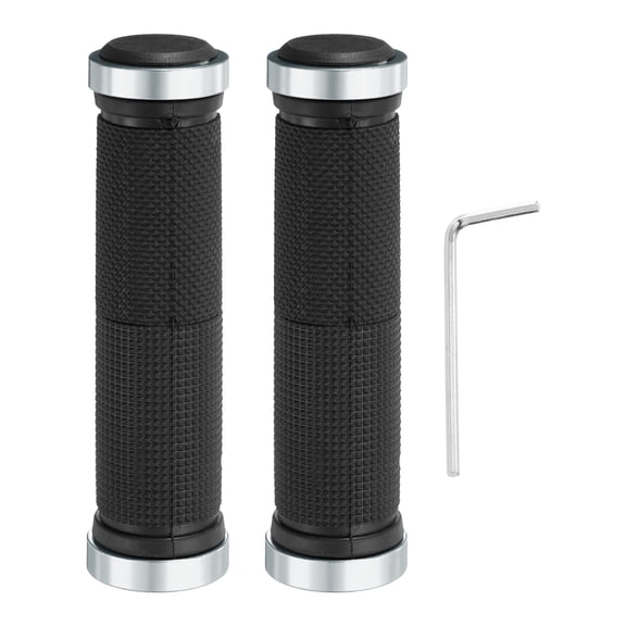 Uxcell Bike Handlebar Grips Double Lock On Non-Slip Bicycle Grips Fit 7/8" Handlebars for Mountain, White