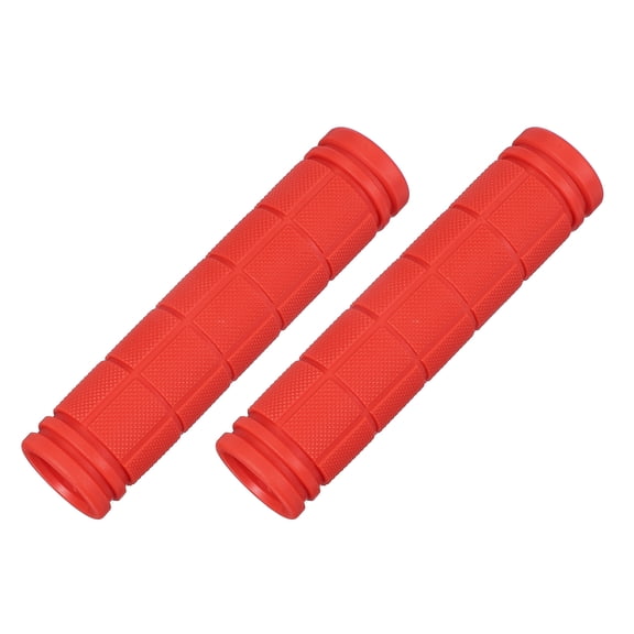 Uxcell Bike Handlebar Grips, Non-Slip Rubber Bicycle Handle Bar Grip Light Red 4.72"x0.87"