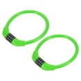 thumbnail image 1 of Uxcell Bike Lock Cable, Resettable Combination Security Cable Lock Self Coiling Cable Lock Bike Bicycle Lock Combination Lock Green, 1 of 7