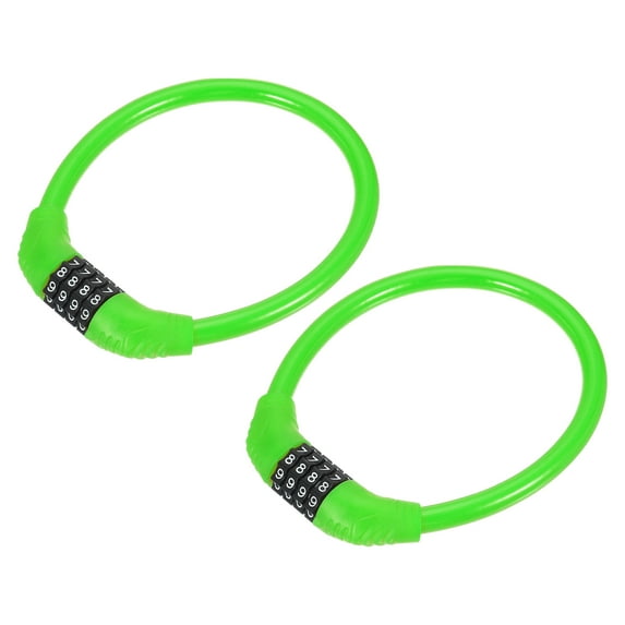 Uxcell Bike Lock Cable, Resettable Combination Security Cable Lock Self Coiling Cable Lock Bike Bicycle Lock Combination Lock Green