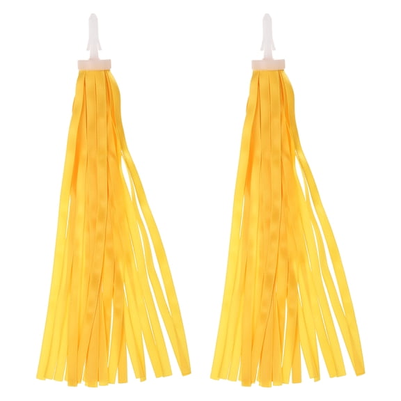 Uxcell Bike Streamers Scooter Handlebar Tassels Grips Ribbon Gold