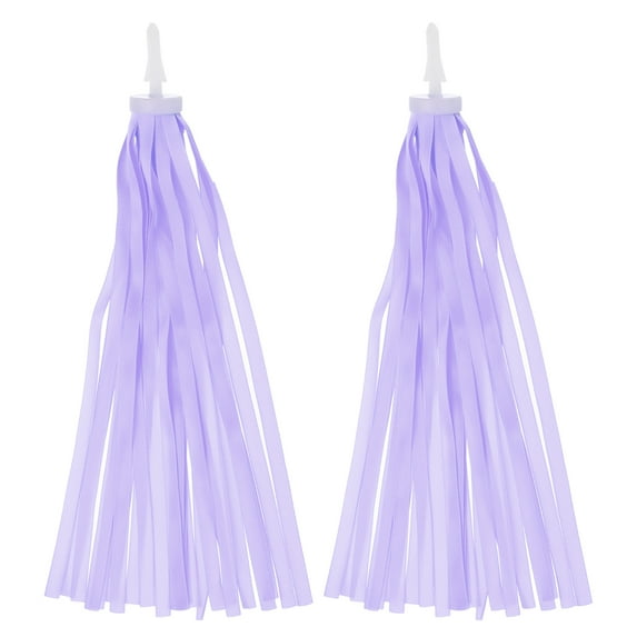 Uxcell Bike Streamers, Colorful Scooter Handlebar Tassels Grips Ribbon Accessories Decorations, Light Purple