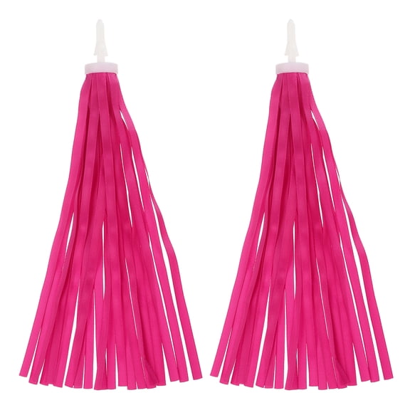 Uxcell Bike Streamers, Colorful Scooter Handlebar Tassels Grips Ribbon Accessories Decorations, Rose Red