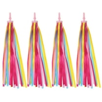 Uxcell Bike Streamers, Colorful Scooter Handlebar Tassels Grips Ribbon Accessories Decorations for Bicycle Tricycle Yellow/Pink