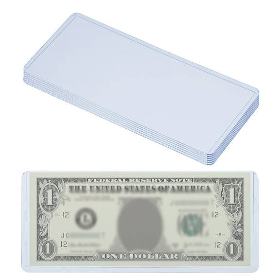Uxcell Bill Money Holders, 6Pcs Top-Insert Currency Holder, 6.8 x 3" Blue