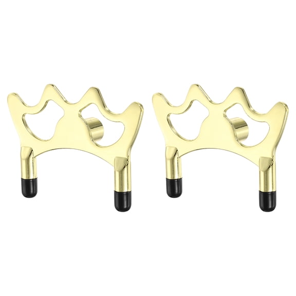 Uxcell Billiard Bridge Head, Low Fork Pool Cue Stick Bridge Screw-on Metal Cue Rests Billiard Accessories with Rubber Sleeve Gold & 2Pcs & 2.8" H -Fitting For(Pool Table/Home/Club)
