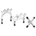 thumbnail image 1 of Uxcell Billiard Bridge Head Pool Cue Stick Bridge Billiard Accessories with Rubber Sleeves Silver Tone 3 in 1, 1 of 6