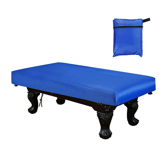 Uxcell Billiard Pool Table Cover, Waterproof Dustproof Billiards Accessories with Storage Bag, 7 ft & Oxford & Silver-Plated & Blue - Fitting For(Snooker Billiard Table/Outdoor/Indoor)