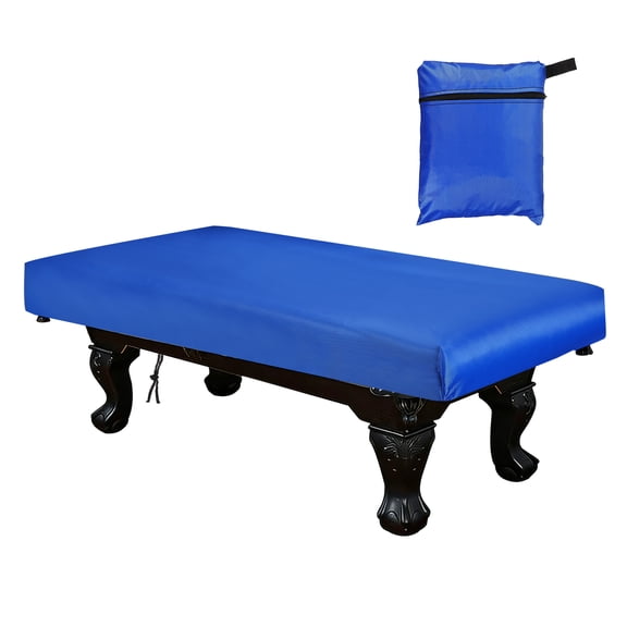 Uxcell Billiard Pool Table Cover, Waterproof Dustproof Billiards Accessories with Storage Bag, 9 ft & Oxford & Silver-Plated & Blue - Fitting For(Snooker Billiard Table/Outdoor/Indoor)