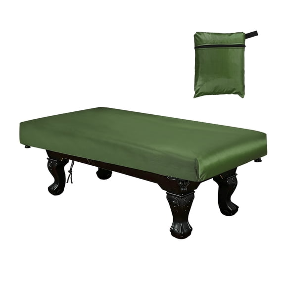 Uxcell Billiard Pool Table Cover, Waterproof Dustproof Billiards Accessories with Storage Bag, 9 ft & Oxford & Silver-Plated & Green - Fitting For(Snooker Billiard Table/Outdoor/Indoor)