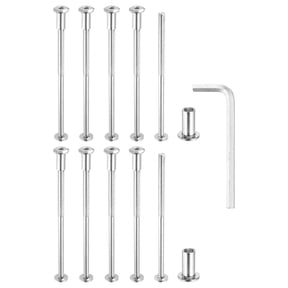 Uxcell Binding Screw Posts Fit for 5/16"(8mm) Hole Dia M6 x 120mm Carbon Steel Binding Bolts with Hex Wrench 10 Set