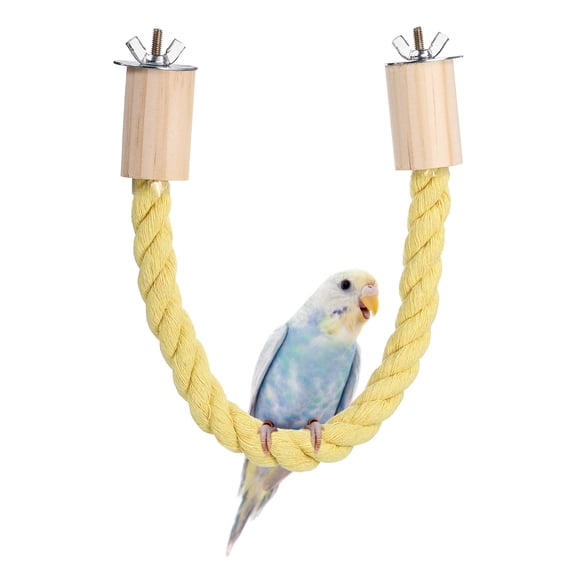 Uxcell Bird Rope Perch Swing Bird Stand Rope Perch 22 Inch Yellow