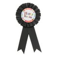 thumbnail image 1 of Uxcell Birthday Ribbon, Award Ribbon Brooch Birthday Pin Tinplate Badge Button Pin for Party Decorations Celebration Accessory, Black, 1 of 6