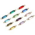 thumbnail image 1 of Uxcell Birthstone Connector Link, 12Pcs Diamond Clear charm Links, Round Glass Crystal Bead Link,, 1 of 5