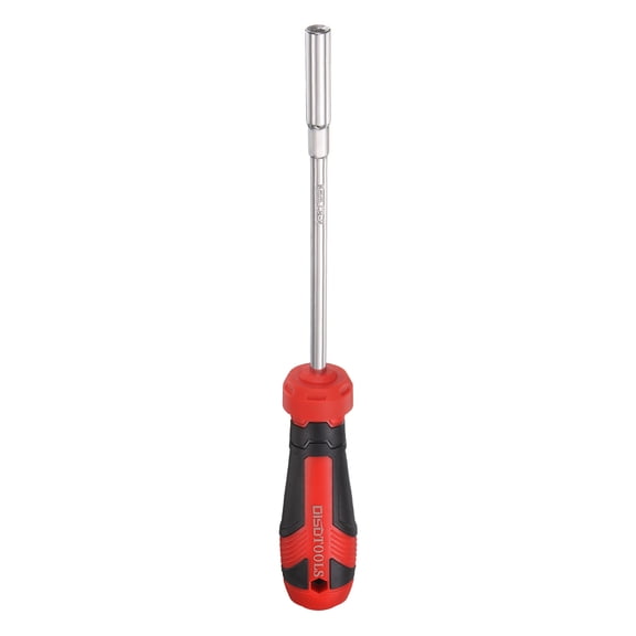 Uxcell Bit Driver 5/32" Nut Driver with Non-slip Handle Hollow Shaft Hex Screwdriver Handle Extension, Black/Red