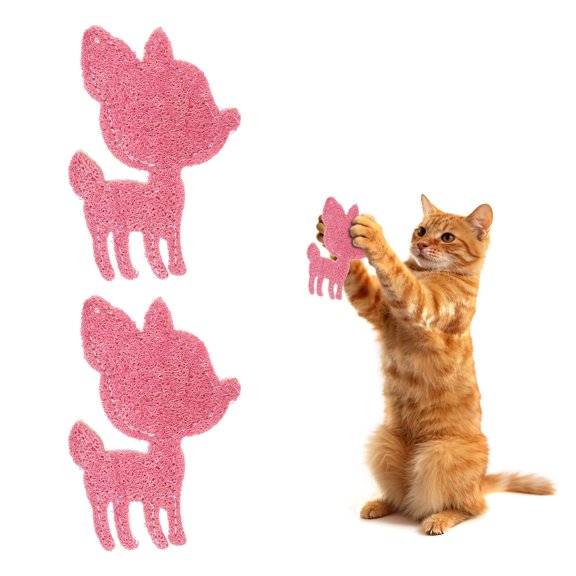 Uxcell Bite Resistant Catnip Playing, Durable and Interesting, Deer Shaped Cat Teeth Chew Playing Catnip Filled (Pink, 2 Pcs), Intended for Bedroom / Balcony / Living Room