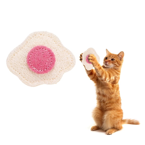 Uxcell Bite Resistant Catnip Playing, Durable and Interesting, Egg Shaped Cat Teeth Chew Playing Catnip Filled (Pink White), Intended for Bedroom / Balcony / Living Room