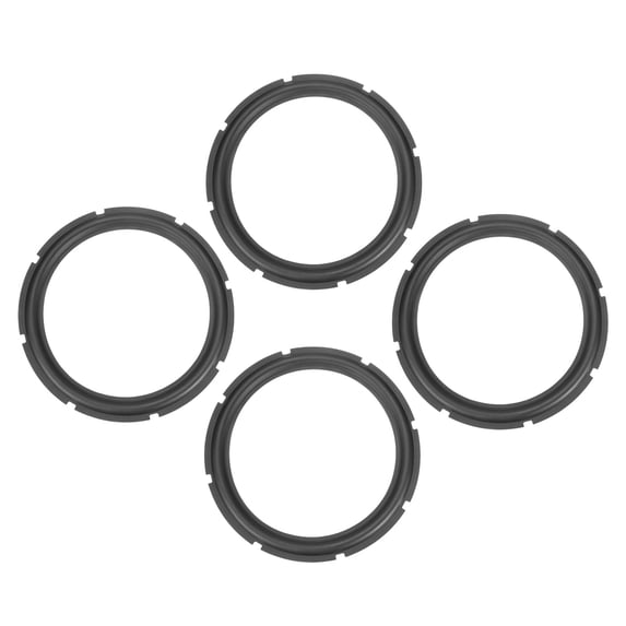 Uxcell Black 12 Inch Rubber Notch Speaker Edge Surround Ring Replacement Parts for Speaker Repair or DIY 4 Pcs