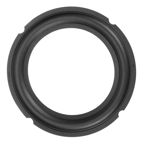 Uxcell Black 6.5 Inch Rubber Notch Speaker Edge Surround Ring Replacement Parts for Speaker Repair or DIY