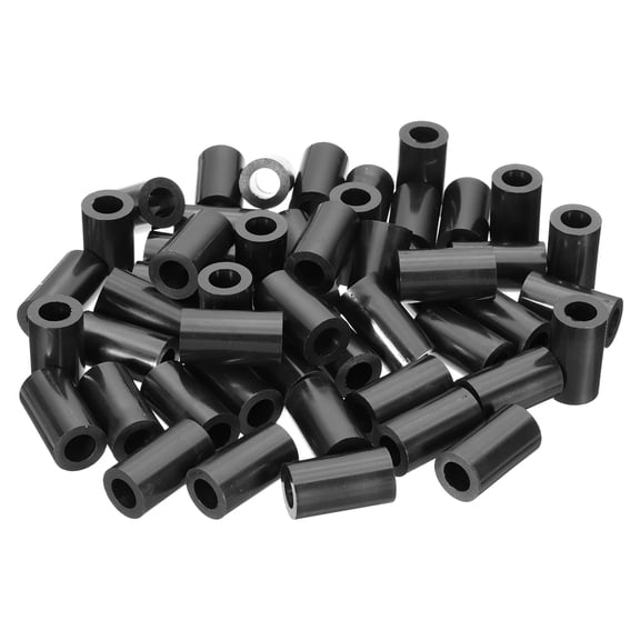 Uxcell 120Pcs M8 ABS Spacers 5/16" ID x 9/16" OD x 1" L Plastic Round Spacer Washers Black Standoff Nut Unthreaded for M8 or 5/16 inch Screws Bolts Electrical Outlet