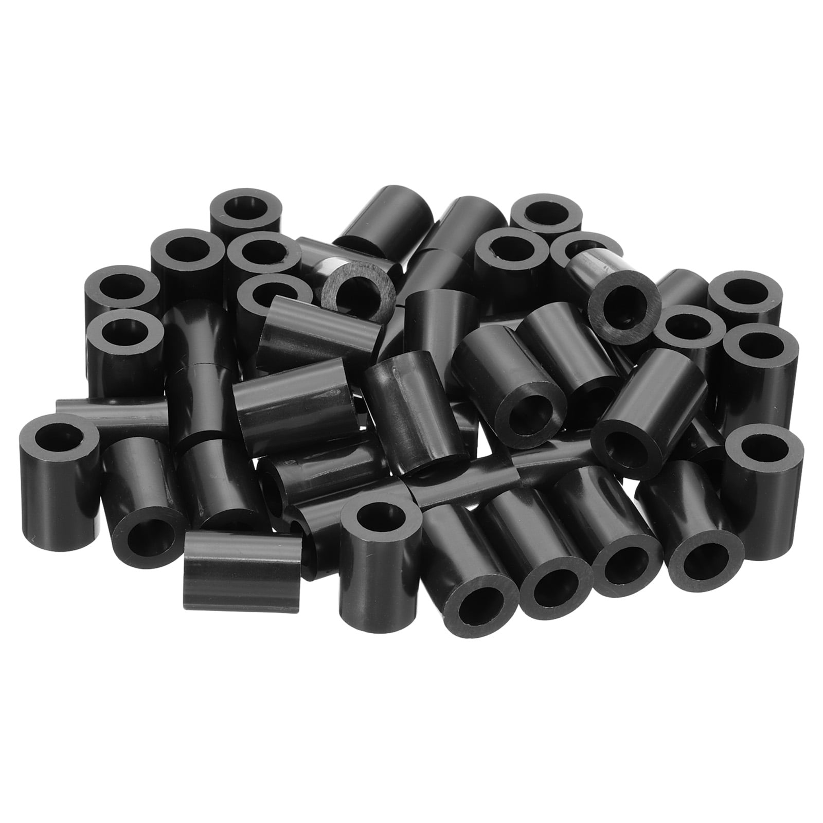 Uxcell 120Pcs M8 ABS Spacers 5/16" ID x 9/16" OD x 25/32" L Plastic Round Spacer Washers Black Standoff Nut Unthreaded for M8 or 5/16 inch Screws Bolts Electrical Outlet