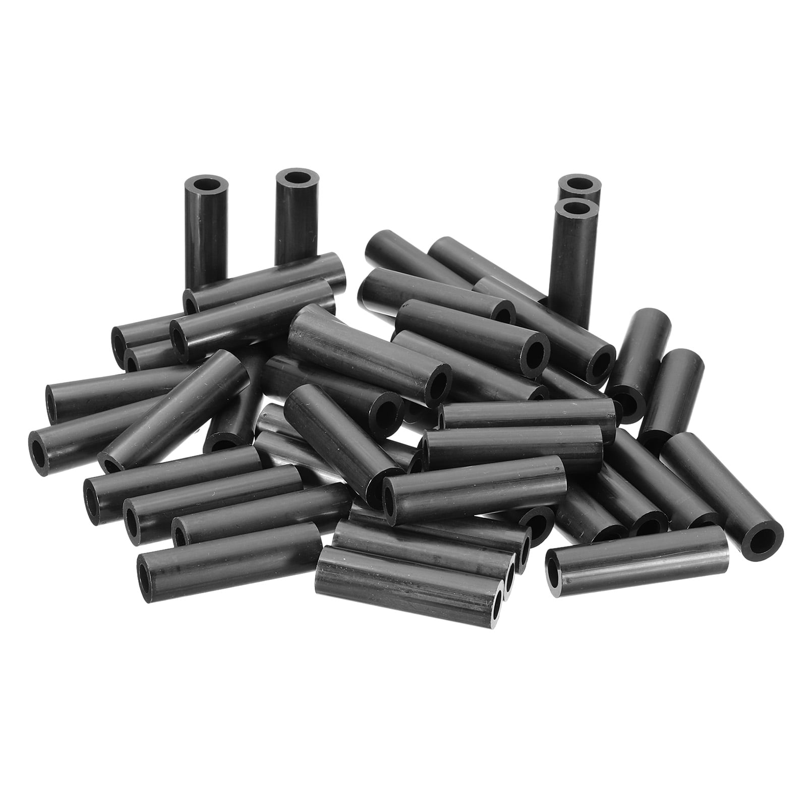 Uxcell 120Pcs M8 ABS Spacers 5/16" ID x 9/16" OD x 2" L Plastic Round Spacer Washers Black Standoff Nut Unthreaded for M8 or 5/16 inch Screws Bolts Electrical Outlet