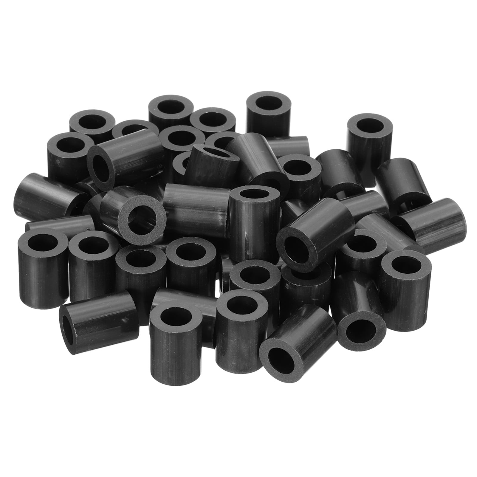 Uxcell 120Pcs M8 ABS Spacers 5/16" ID x 9/16" OD x 23/32" L Plastic Round Spacer Washers Black Standoff Nut Unthreaded for M8 or 5/16 inch Screws Bolts Electrical Outlet