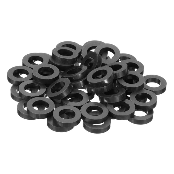 Uxcell 120Pcs M8 ABS Spacers 5/16" ID x 9/16" OD x 1/8" L Plastic Round Spacer Washers Black Standoff Nut Unthreaded for M8 or 5/16 inch Screws Bolts Electrical Outlet