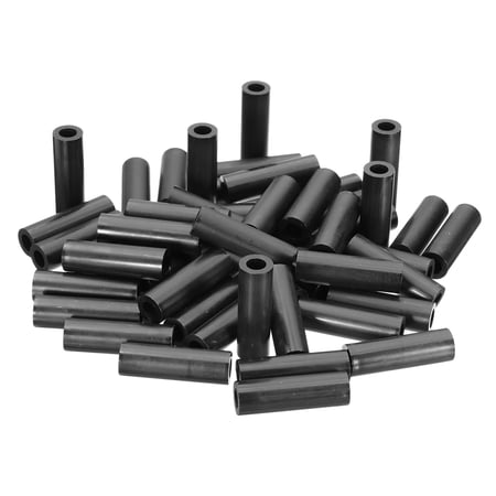 Uxcell 120Pcs M8 ABS Spacers 5/16" ID x 9/16" OD x 1 3/4" L Plastic Round Spacer Washers Black Standoff Nut Unthreaded for M8 or 5/16 inch Screws Bolts Electrical Outlet