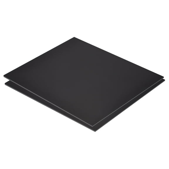 Uxcell Black ABS Plastic Sheet 10x8x0.08inch for Building Model, DIY Crafts, Panel, Pack of 2