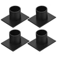 thumbnail image 1 of Uxcell Black Candlestick Holder Metal Square Candle Stand Centerpieces Decoration 4 Pack, 1 of 6