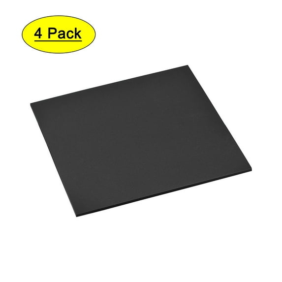 Uxcell Black EVA Foam Sheets 10 x 10 Inch 5mm Thickness for Crafts DIY Projects, 4 Pcs