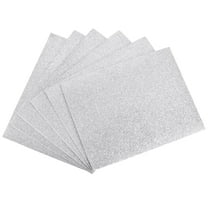 Uxcell Black Glitter EVA Foam Sheets 11 x 8 Inch for Crafts DIY Projects 6 Pack Silver Tone