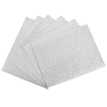 Uxcell Black Glitter EVA Foam Sheets 11 x 8 Inch for Crafts DIY Projects 6 Pack Silver Tone