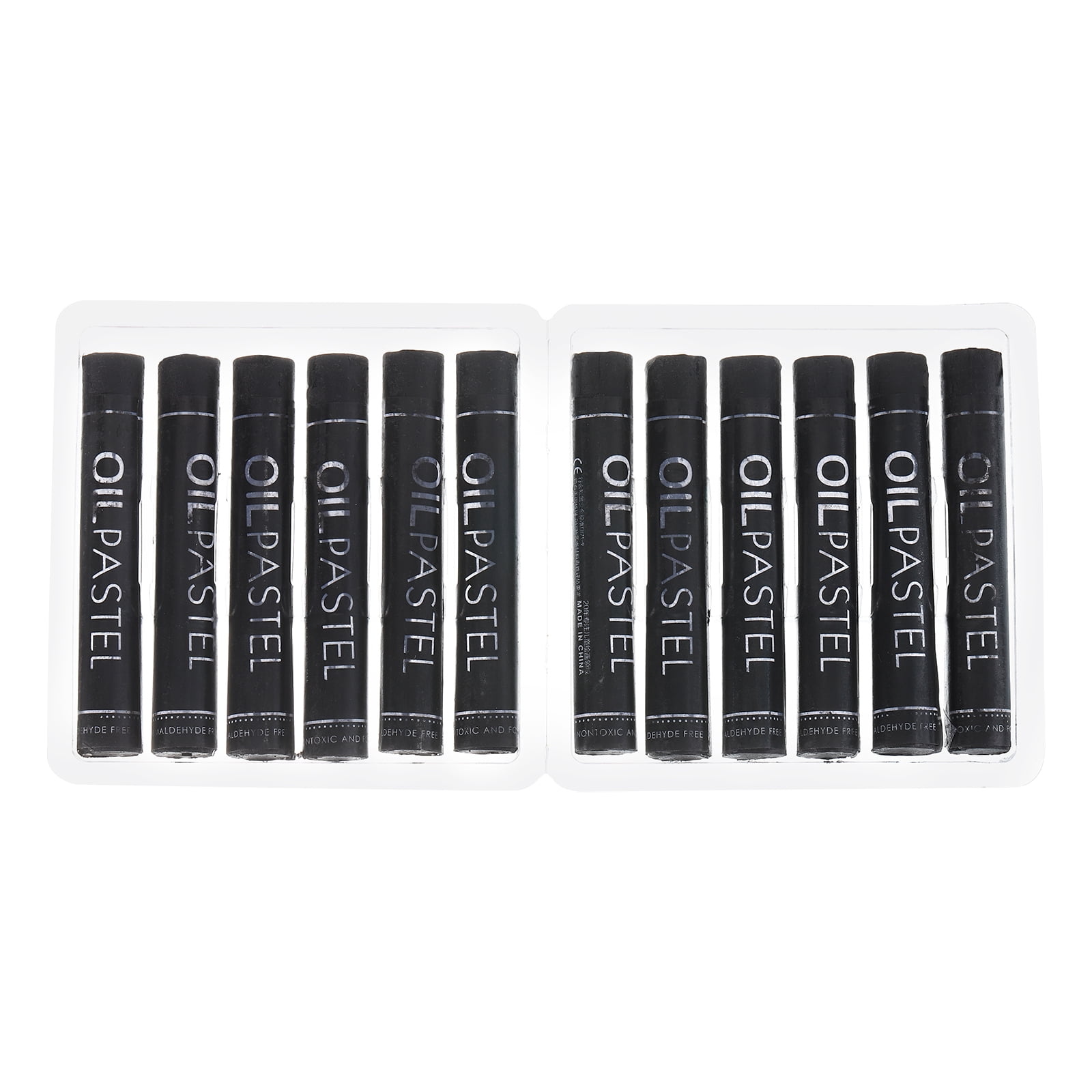 Uxcell Black Oil Pastels, 12Pcs Soft Oil Crayons Creamy Pastels Stick ...