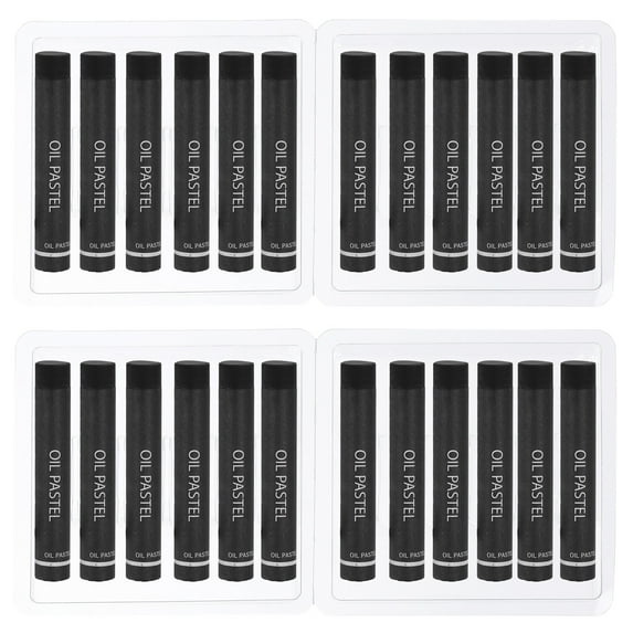 Uxcell Black Oil Pastels, 24Pcs Soft Oil Crayons Creamy Pastels Stick Art Supplies for Art