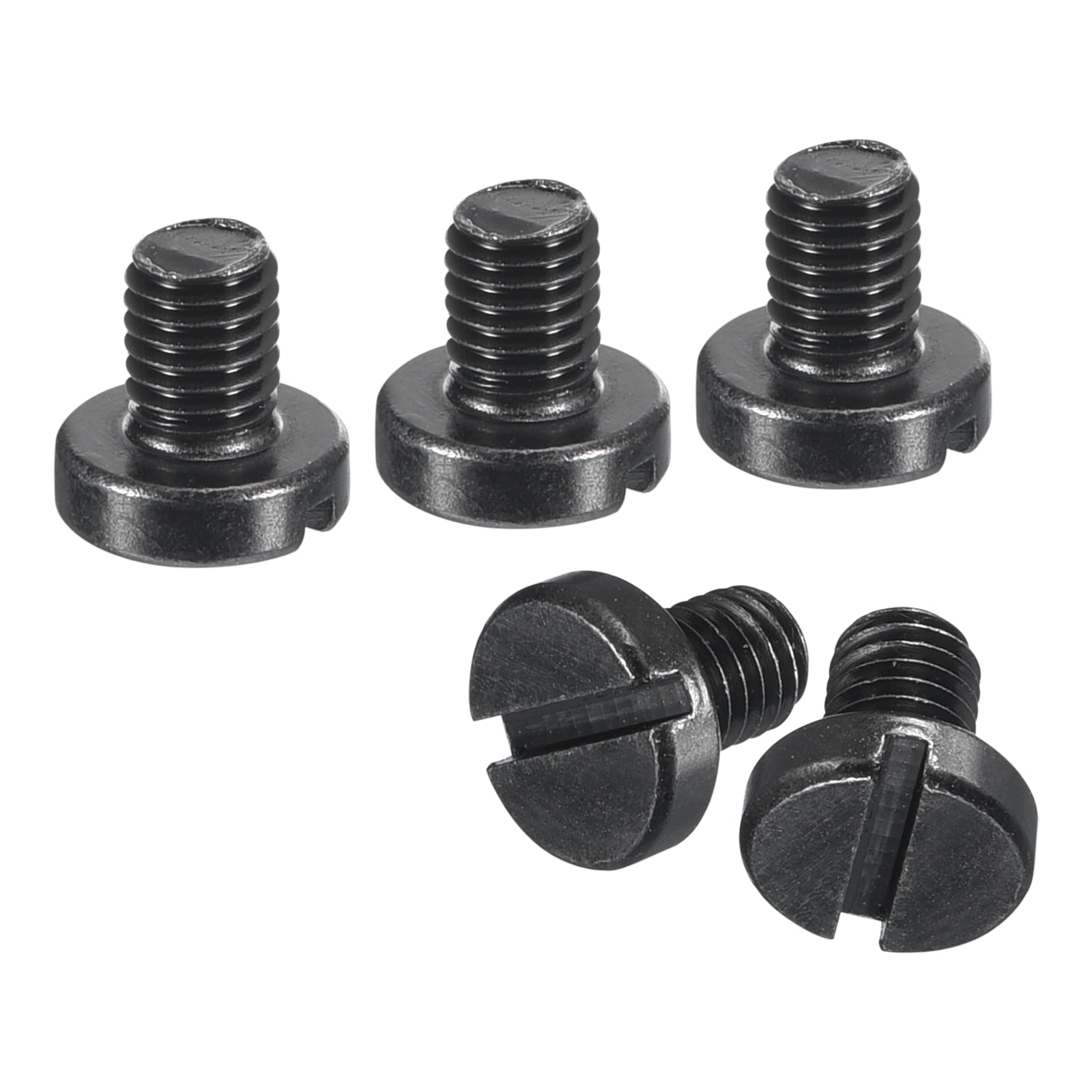 Uxcell Black Oxide Slotted Button Head Screws,100Pcs 6-48 x 3 16"  Carbon Steel Machine Screw for Furniture Installation