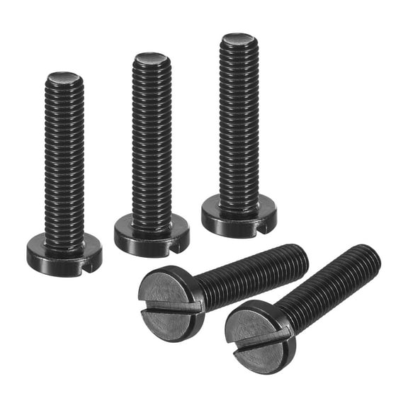 Uxcell Black Oxide Slotted Button Head Screws,100Pcs 8-40 x 3 4" Carbon Steel Machine Screw for Furniture Installation