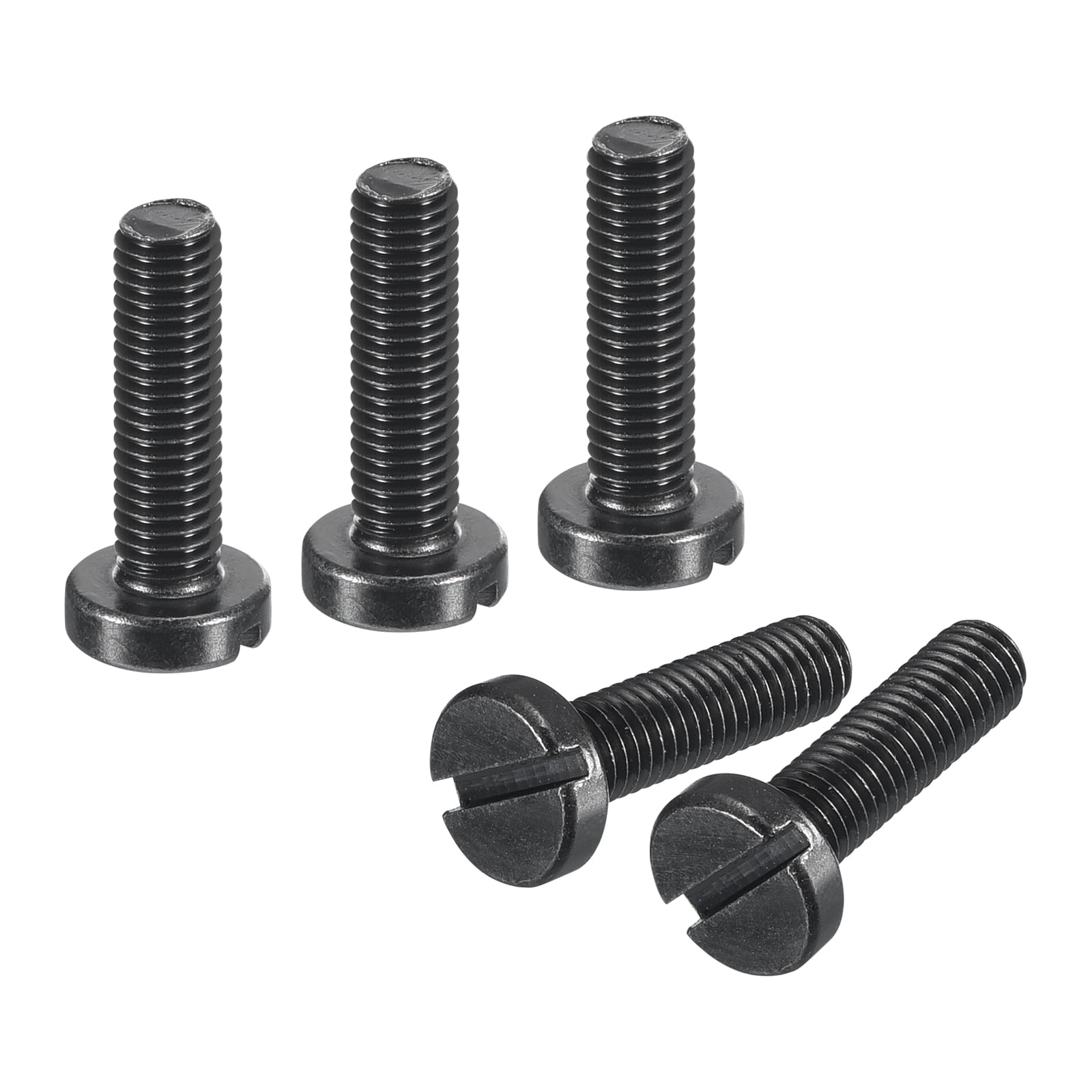 Slotted Button Uxcell Black Oxide Slotted Button Head Screws,10Pcs 6-48 x 1 2