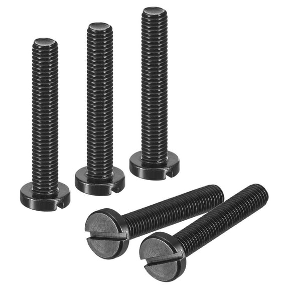 Uxcell Black Oxide Slotted Button Head Screws,10Pcs 8-40 x 1"  Carbon Steel Machine Screw for Furniture Installation