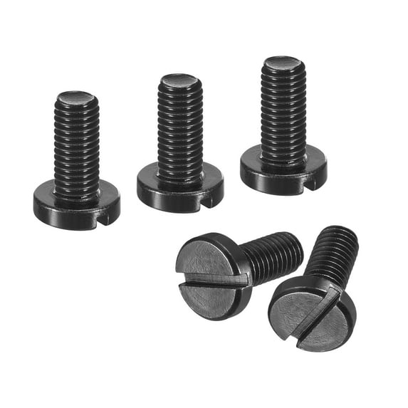 Uxcell Black Oxide Slotted Button Head Screws,10Pcs 8-40 x 3 8" Carbon Steel Machine Screw for Furniture Installation