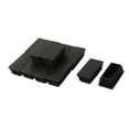 thumbnail image 1 of Uxcell Black Plastic Rectangle Blanking End Caps Tubing Tube Inserts 0.98" x 1.97" 12 Pcs, 1 of 1