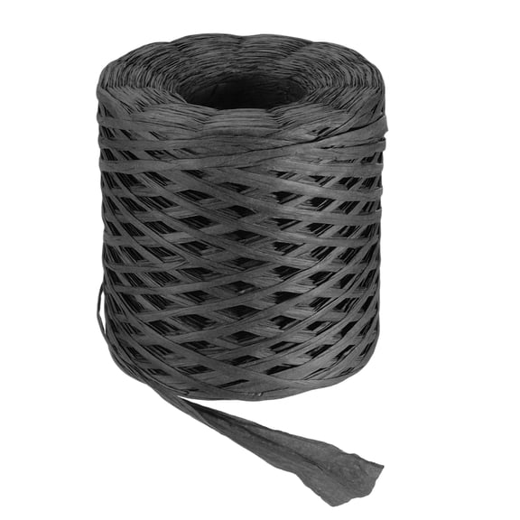 Uxcell Black Raffia Ribbon, 219 Yard Natural Raffia Paper String 4mm Wide Packing Paper Twine Rope for Gift Wrapping DIY Crafts Crocheting Knitting Holiday Decoration