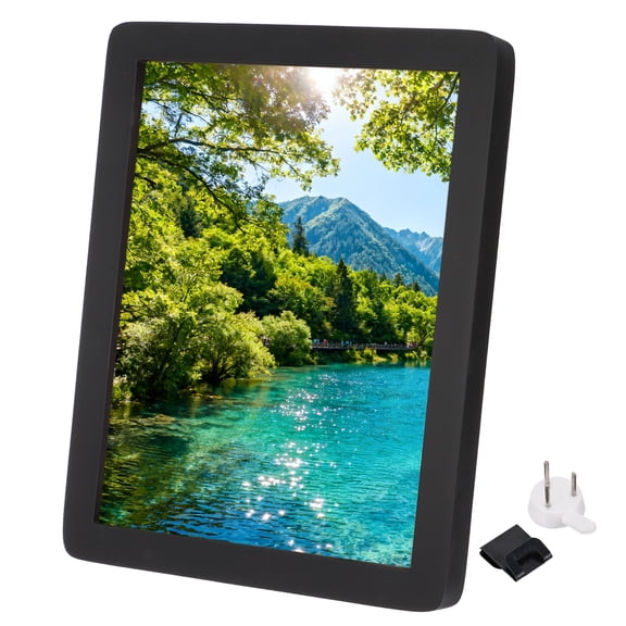 Uxcell Black Rectangle Photo Frame, 11.2x9.2" Wooden Photo Frame Wall Mount & Tabletop Display Round Corner for Pictures Certificates Home Decor, Suits for 25.4x20.3cm Photo