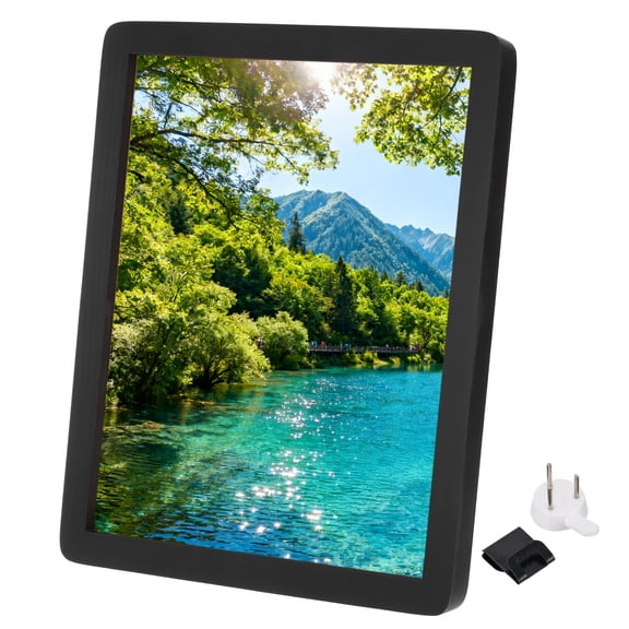 Uxcell Black Rectangle Photo Frame, 13.2x11.2" Wooden Photo Frame Wall Mount & Tabletop Display Round Corner for Pictures Certificates Home Decor, Suits for 30.5x25.4cm Photo