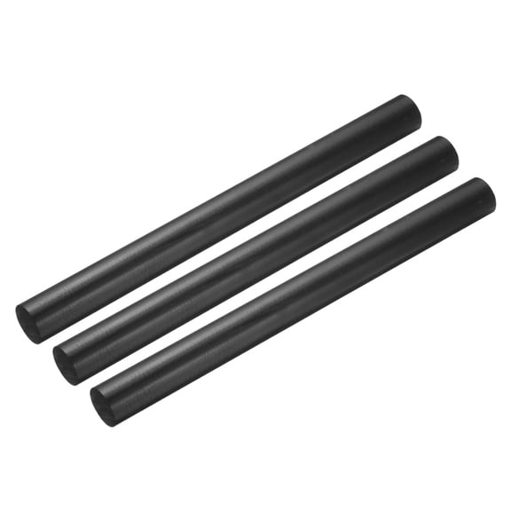 Uxcell Black Round ABS Plastic Rods 1-inch Diameter and 11-inch Length Rigid Insulation Opaque Plastic Rods for DIY Crafts Model Making, 3 Pack