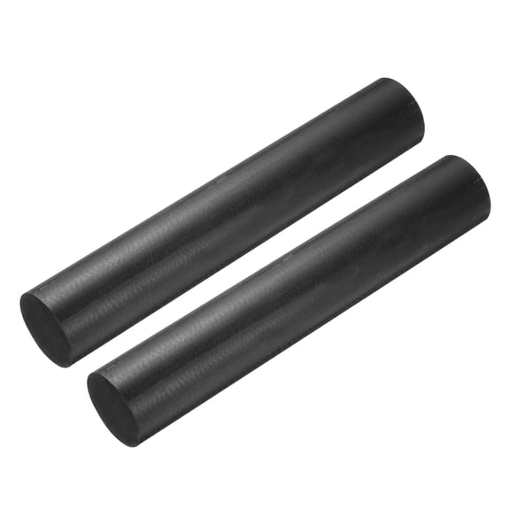 Uxcell Black Round ABS Plastic Rods 2-inch Diameter and 12-inch Length Rigid Insulation Opaque Plastic Rods for DIY Craft Model Making, 2 Pack