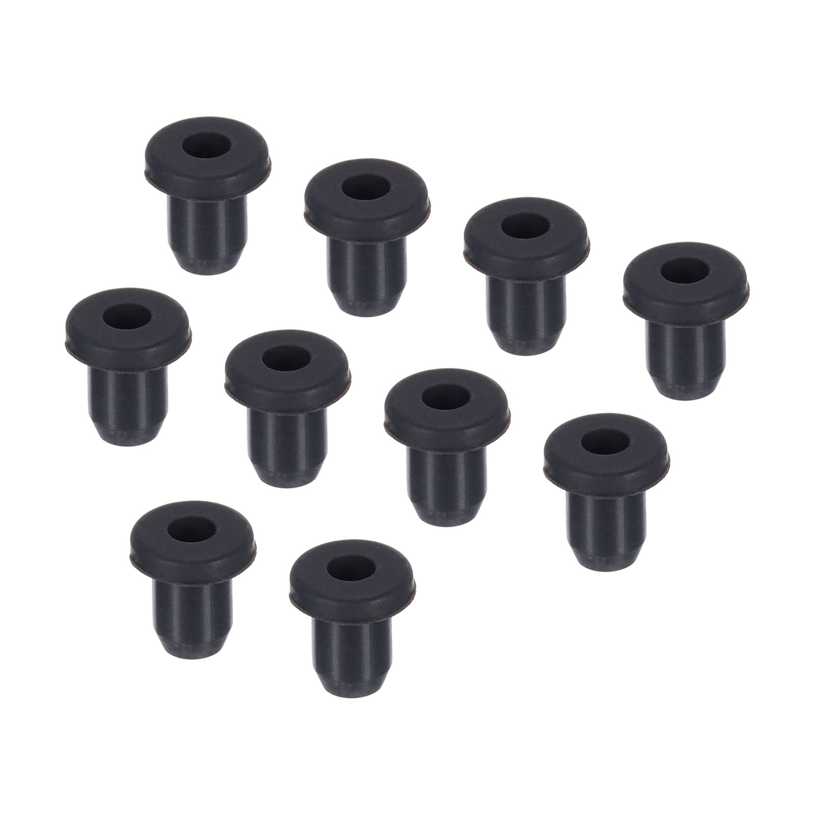 Uxcell Black Rubber Grommet 0.3 Inch OD 0.1 Inch ID, 10Pcs Seal